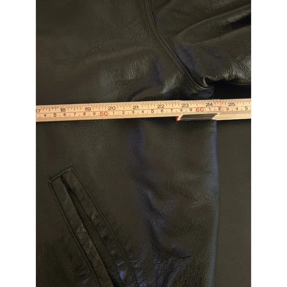 Susquehanna Trail Outfitters Mens Large Bomber Jacket Black Genuine Leather